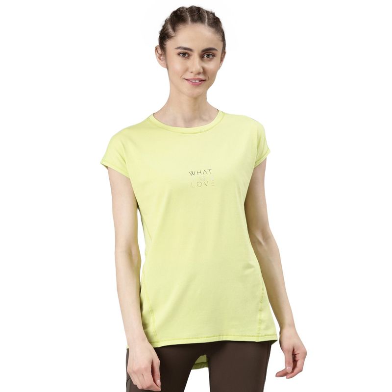 Enamor Cotton Spandex with Antimicrobial Finish Active Stay Fresh Workout T-Shirt (L)