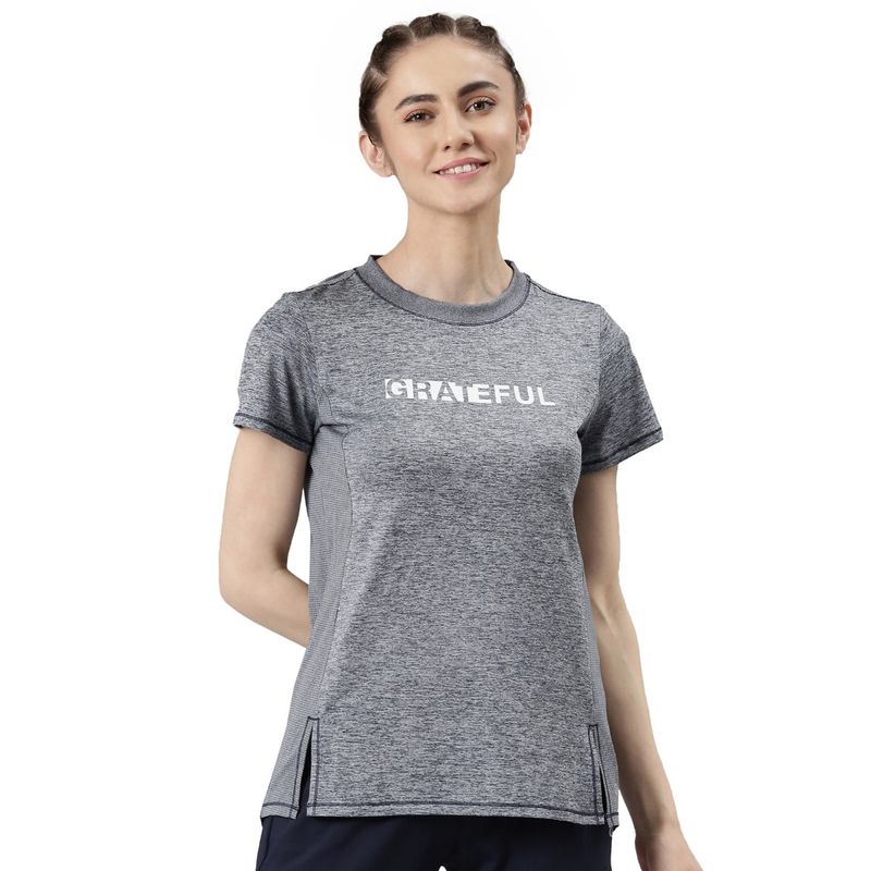 Enamor Womens Athleisure Antimicrobial & Sweat Wicking Short Sleeve Breathe T-Shirt (L)