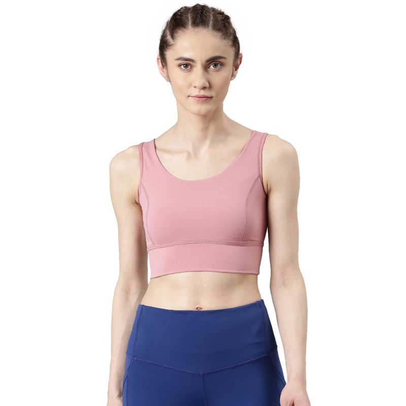 Enamor Dry Fit Antimicrobial High Impact Longline Sports Bra with Removable Pads (S)