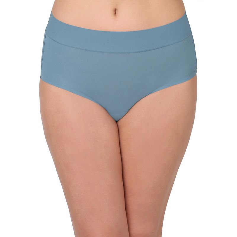 Wacoal At Ease Mid Waist Medium Coverage Solid Boyleg Panty Blue (S)