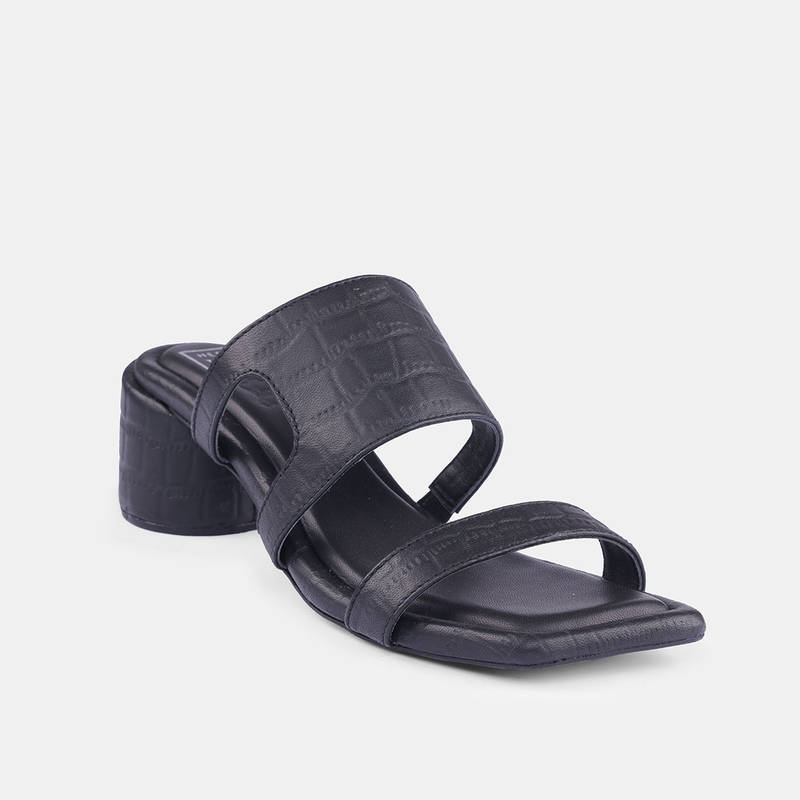 Heel Your Sole Women Black Ibby Butter Heels (EURO 36)