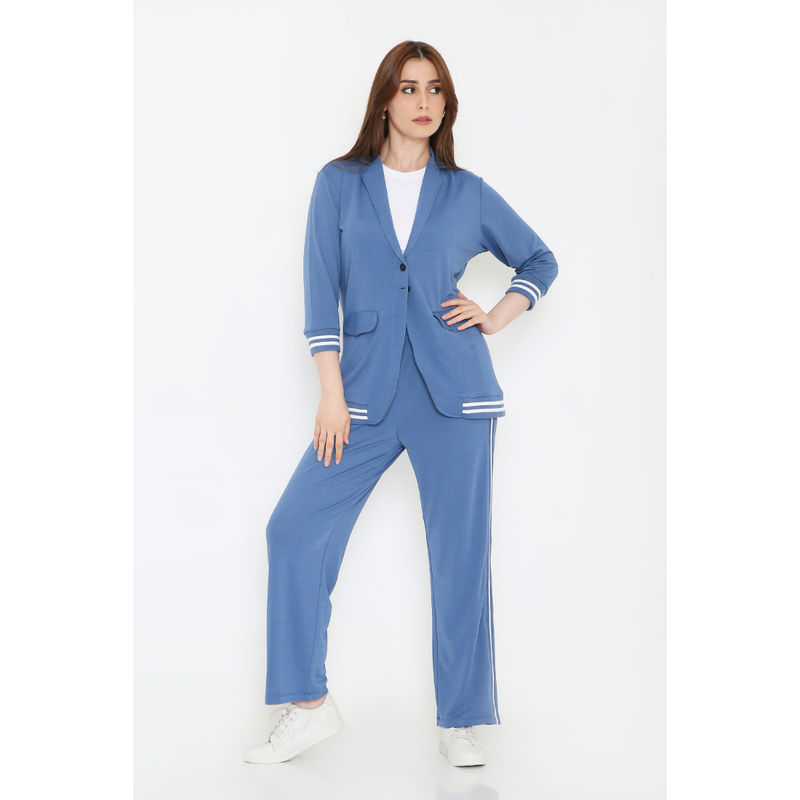 Tuna London Blue Athleisure Jacket and Track Pant (S)