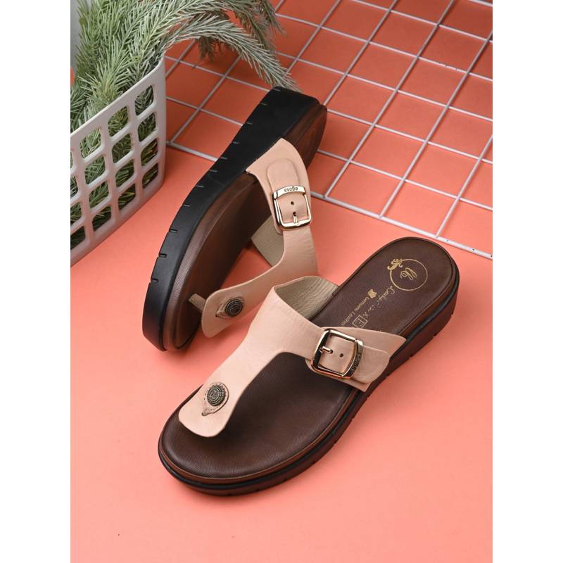 EGOSS Women Nude Lady Boss Sandals (EURO 37)