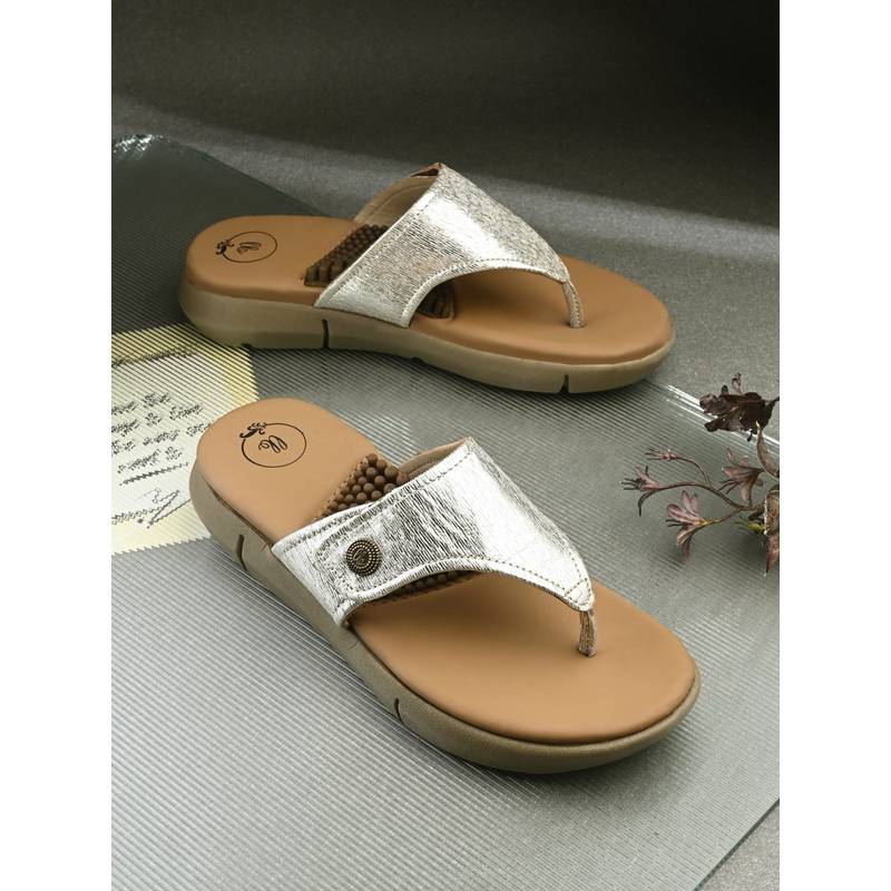 EGOSS Women Silver Lady Boss Sandals (EURO 36)