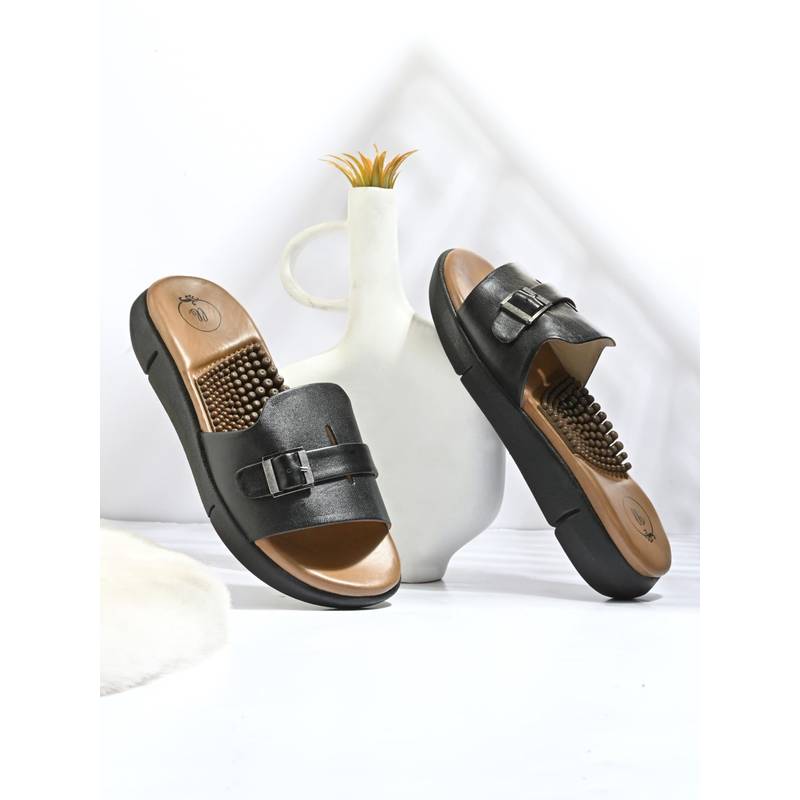 EGOSS Women Black Lady Boss Sandals (EURO 36)