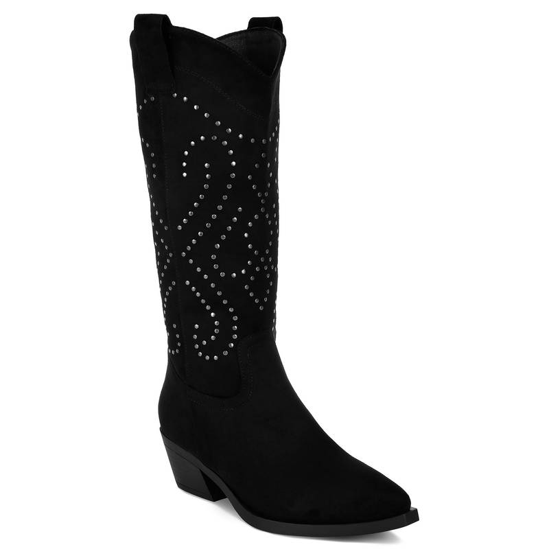 Rag & Co Women Black Casual Boots (EURO 37)