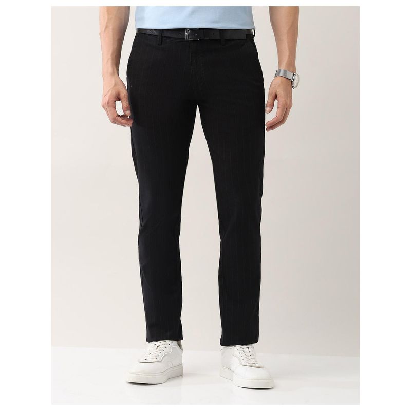 AD By Arvind Navy Modern Slim Fit Smart Flex Chinos (38)