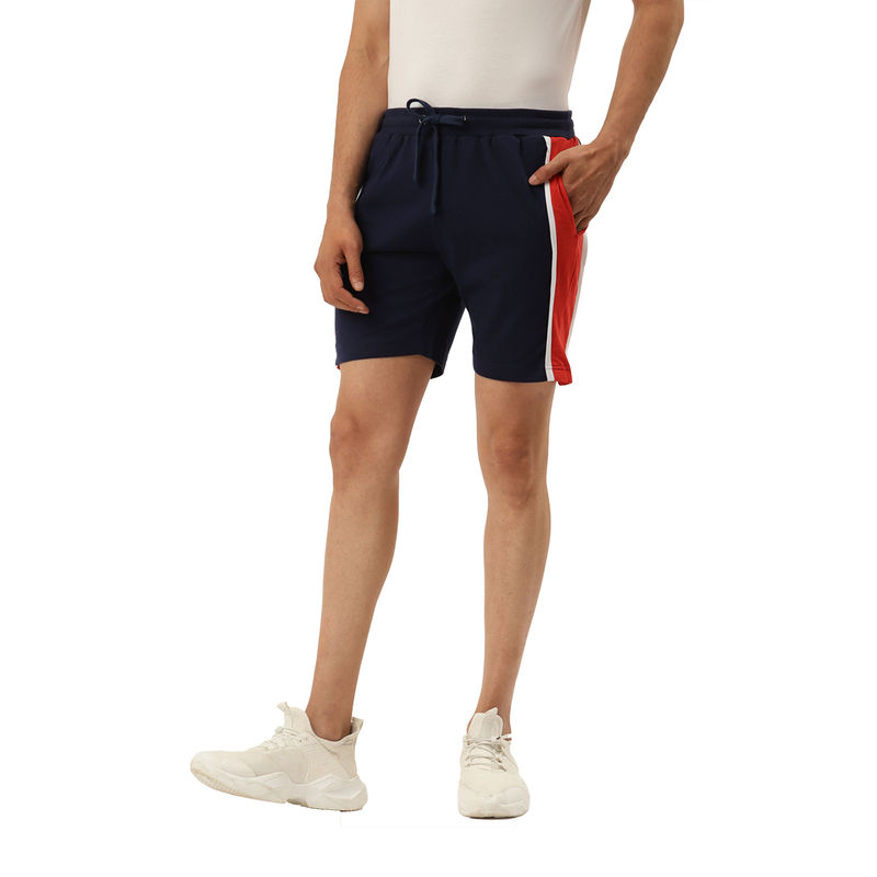 AM SWAN Cotton Rich Lycra Colourblocked Shorts For Men's Regular Shorts (2XL)