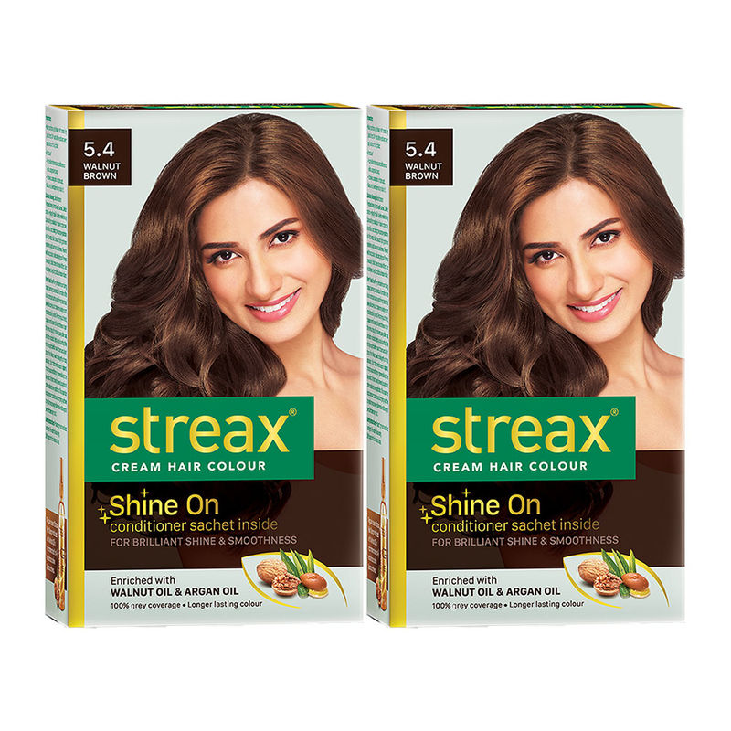 Streax Hair Colour - Walnut Brown  Pack Of 2: Buy Streax Hair Colour - Walnut  Brown  Pack Of 2 Online at Best Price in India | Nykaa