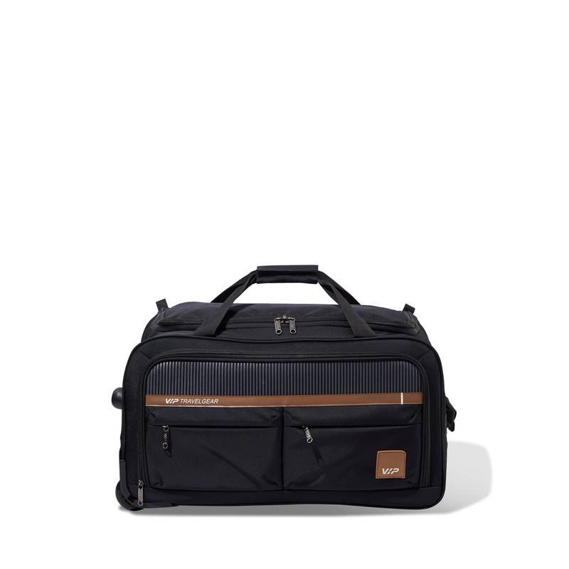 Buy VIP Unisex Grande Black Duffle Trolley Bag (S) Online