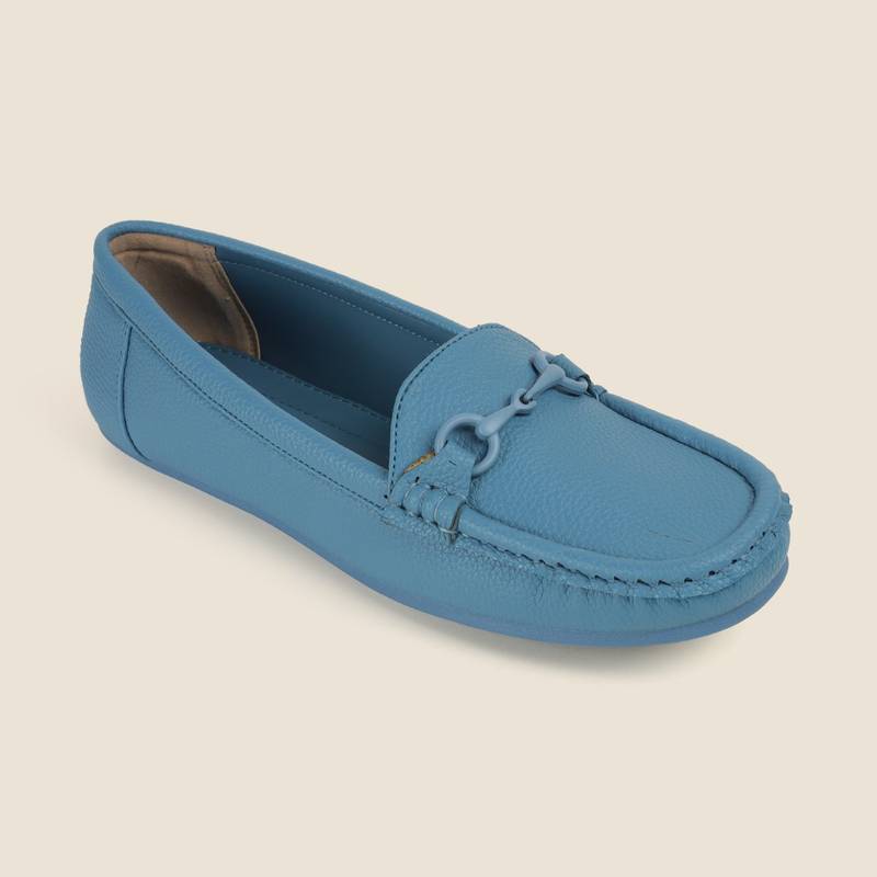 Metro Women Blue Slip On Casual Loafers (EURO 36)
