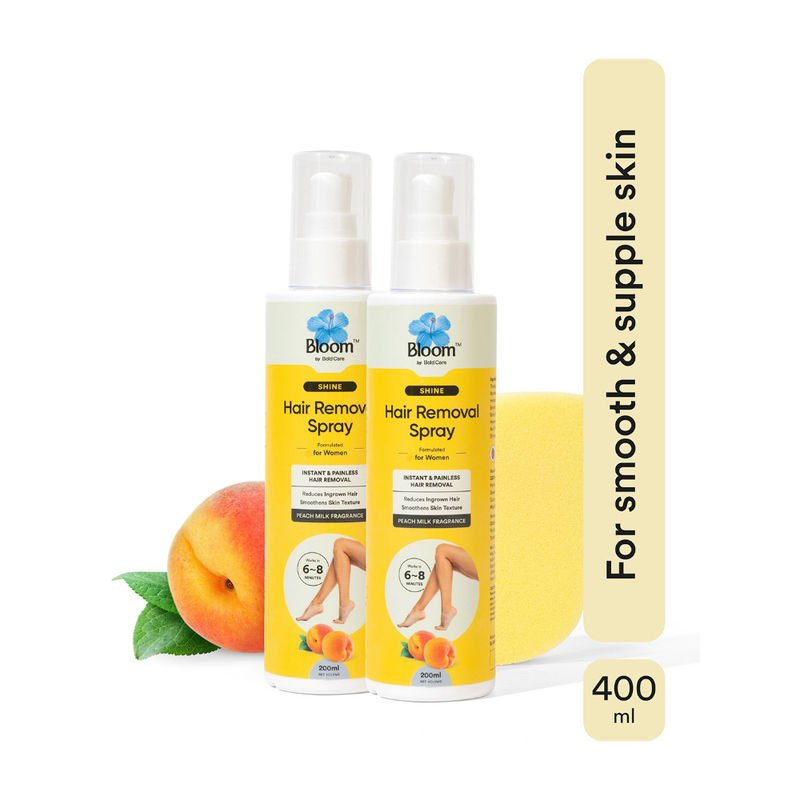 Bloom by Boldcare Instant Hair Removal Spray Peach Fragrance - Pack Of 2