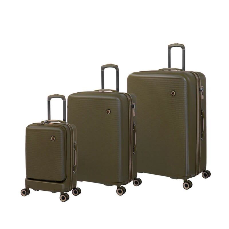 Buy it luggage Rapidity Dark Olive Trolley Bag (Set Of 3) Online