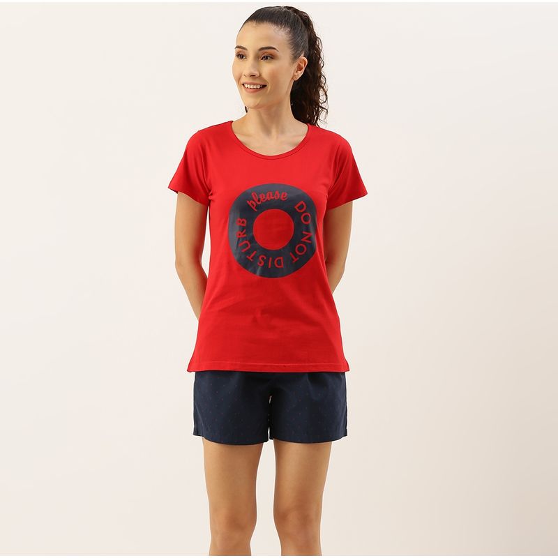 Clt.s Women T-shirt & Shorts - Red (L)