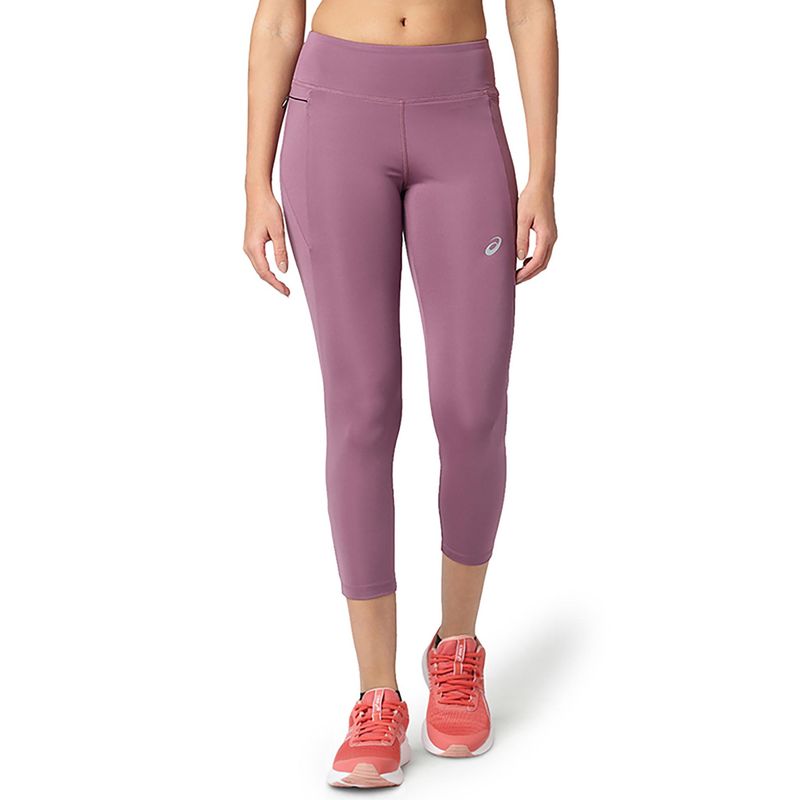 ASICS Women Purple Solid Tight (XS)