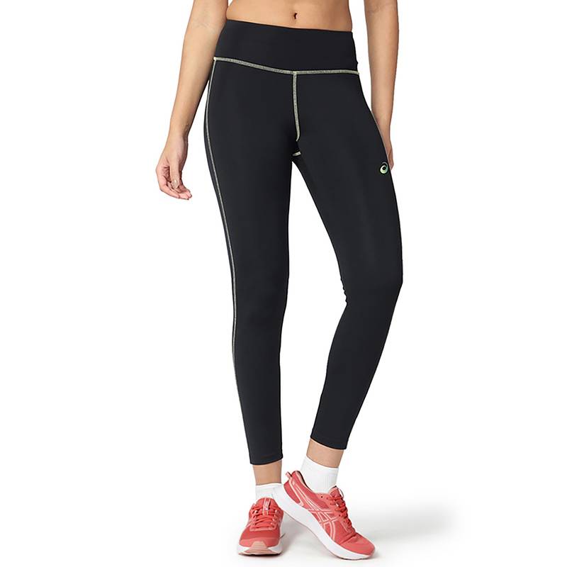 ASICS Women Black Solid Tight (XS)