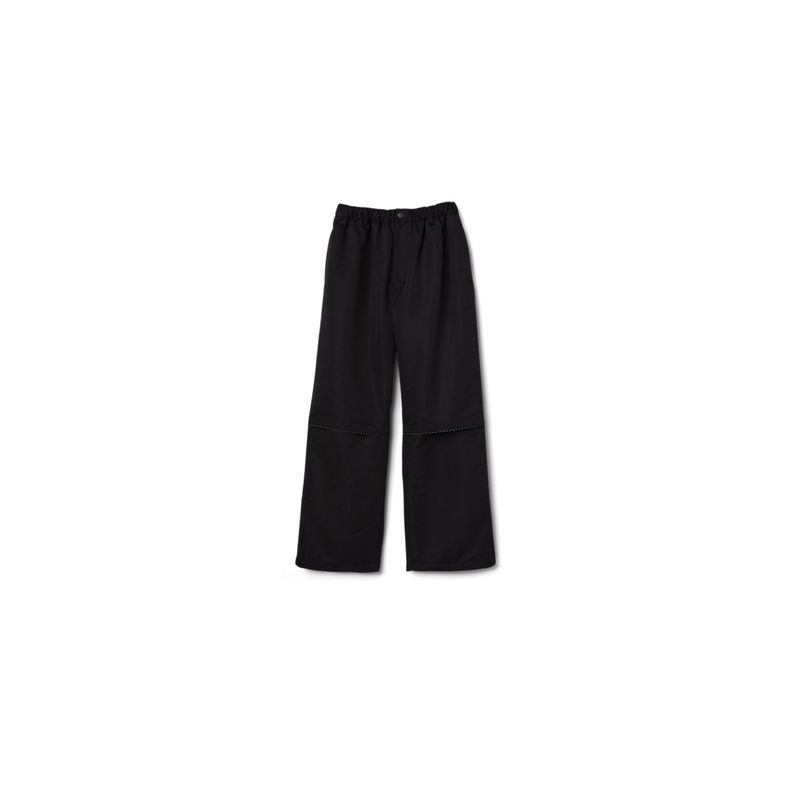 ASICS Unisex Black Polyester Solid-Plain Trackpant (M)
