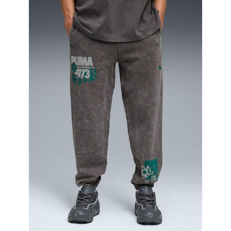 Puma Grey Printed Trackpant (S)