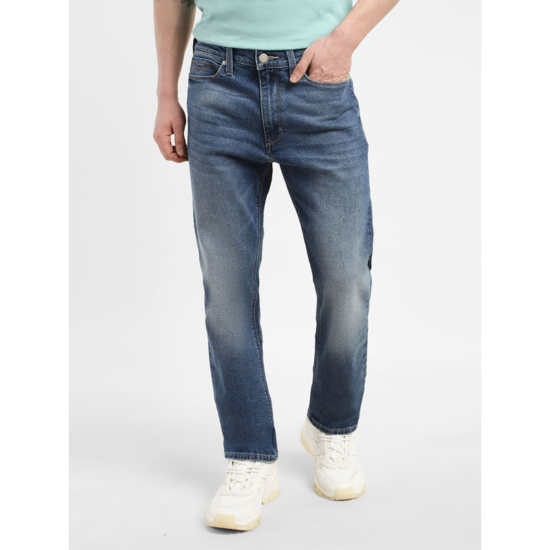 Levi's Men's 513 Mid Blue Straight Fit Jeans (28)