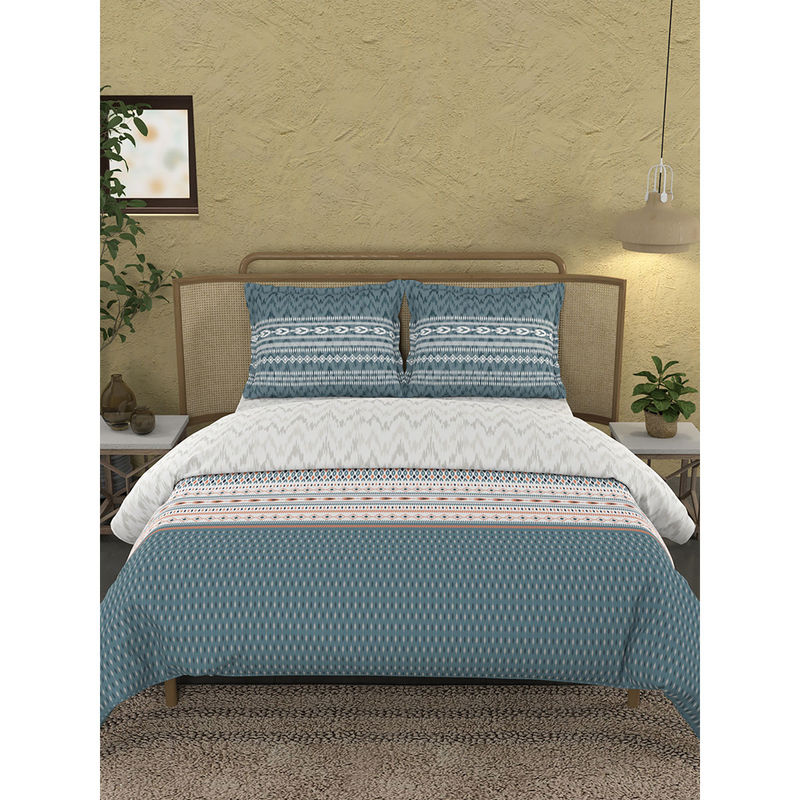 Trident Sanskriti Bed In A Bag, Cotton, 1 Bedsheet, 1 Comforter & 2