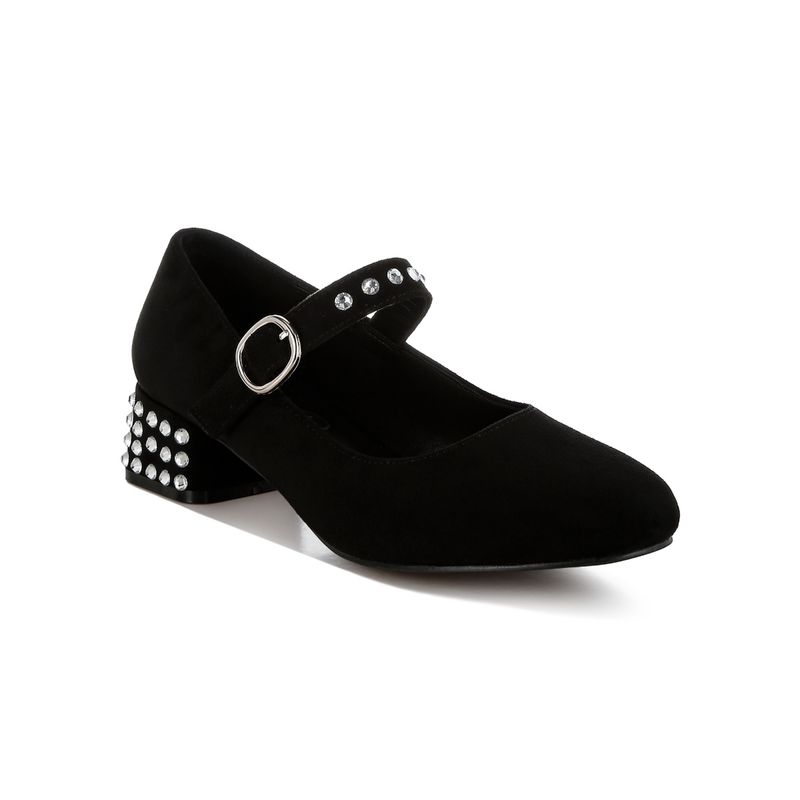 London Rag Black Studded Mary Jane Pump Heels (UK 3)