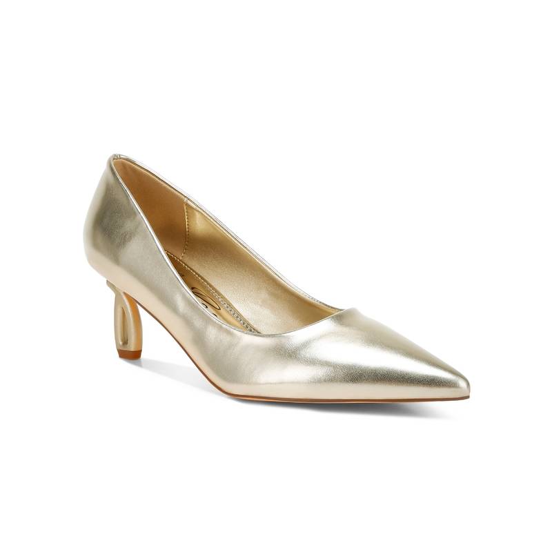 London Rag Gold Metallic Fantasy Heel Pump Heels (UK 8)