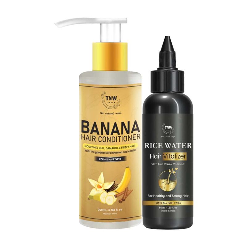 TNW The Natural Wash Banana Hair Conditioner & Hair Vitalizer Combo: Buy  TNW The Natural Wash Banana Hair Conditioner & Hair Vitalizer Combo Online  at Best Price in India | Nykaa