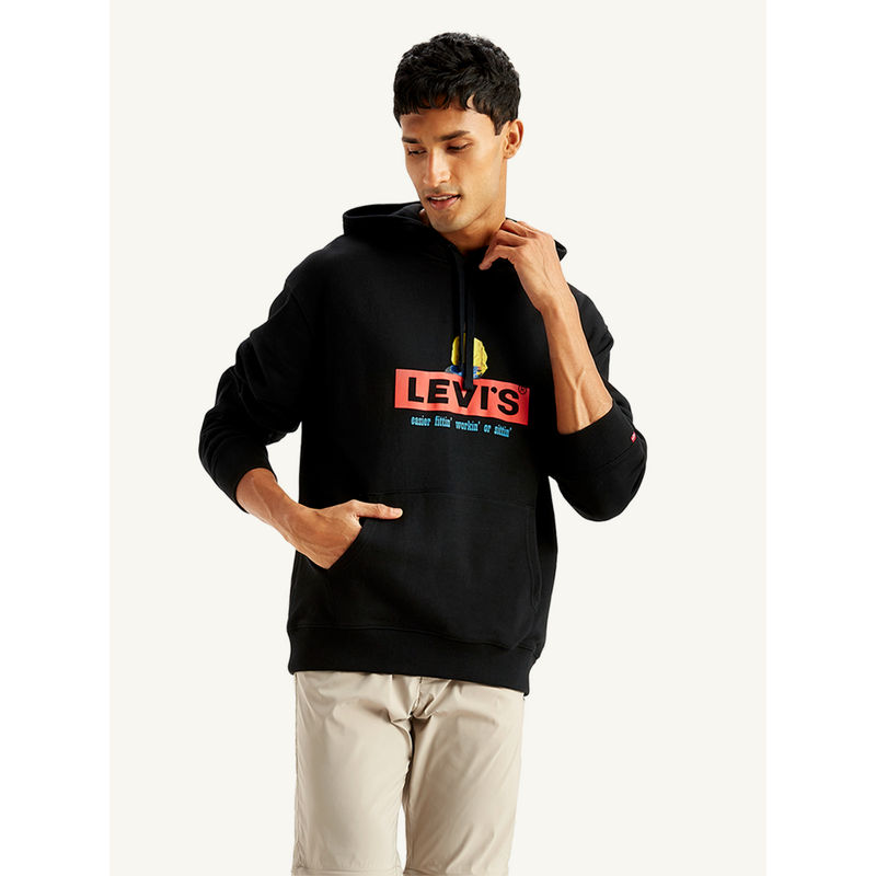 Levi's Mens Black Solid Hoodie (2XL)