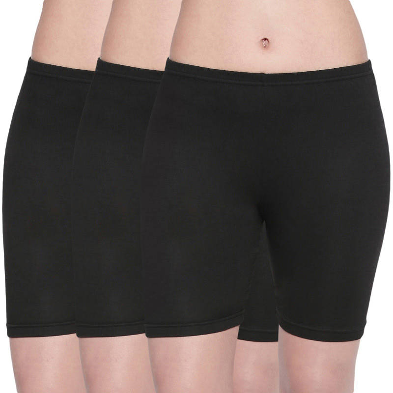 BODYCARE Pack of 3 Cycling shorts - Black (L)