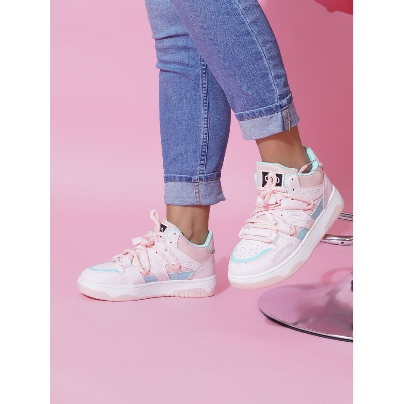 The White Pole Women's Pink Casual Sneakers (EURO 35)