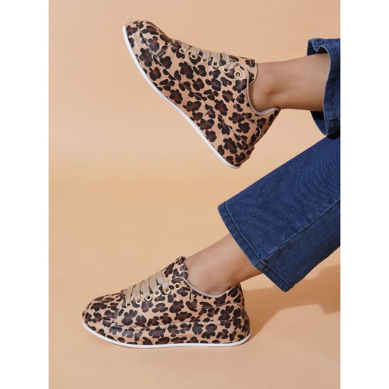 The White Pole Women's Tan Casual Sneakers (EURO 36)