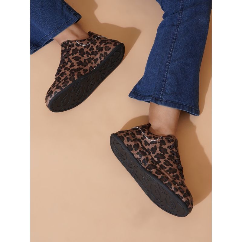 The White Pole Women's Brown Casual Sneakers (EURO 36)