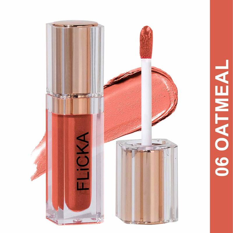 FLiCKA R U Ready Liquid Matte Lipstick Easy Apply Smooth Finish - 06 Oatmeal