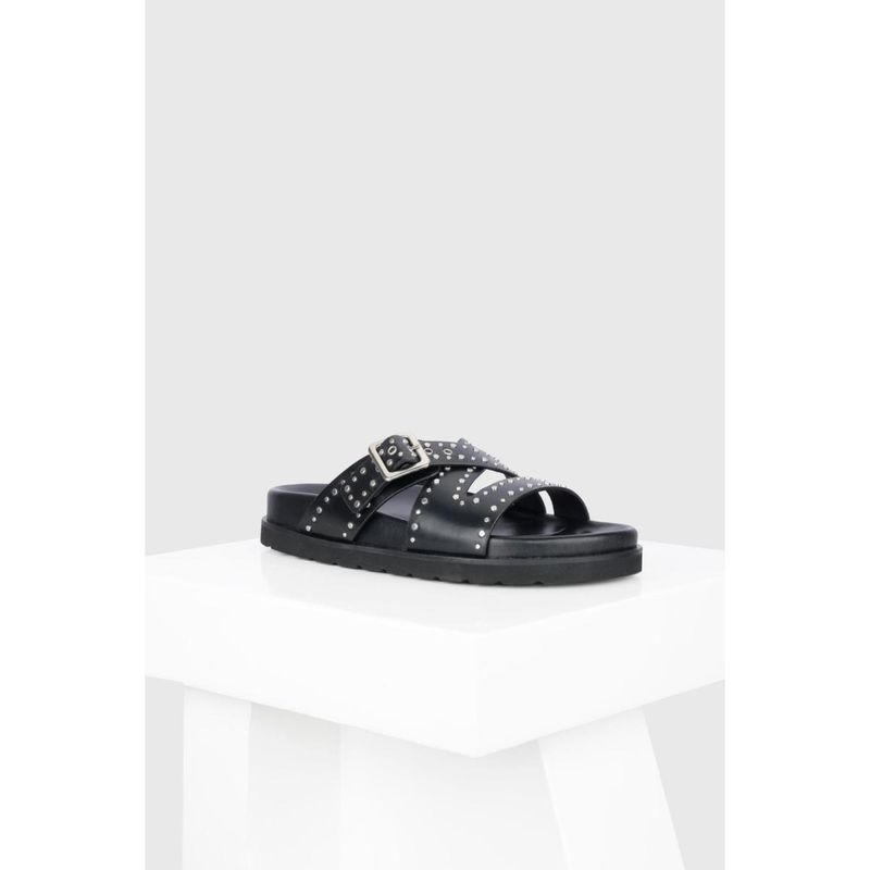 Oroh Novara Black Round Toe Sandals (EURO 36)