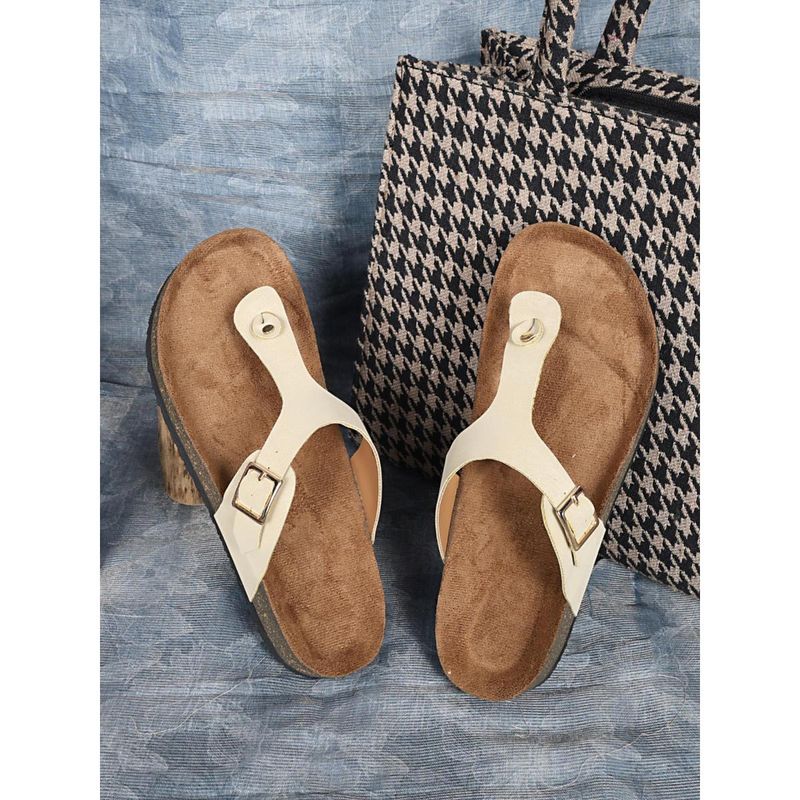 MOZAFIA Womens Beige Round Toe Sandals (EURO 39)