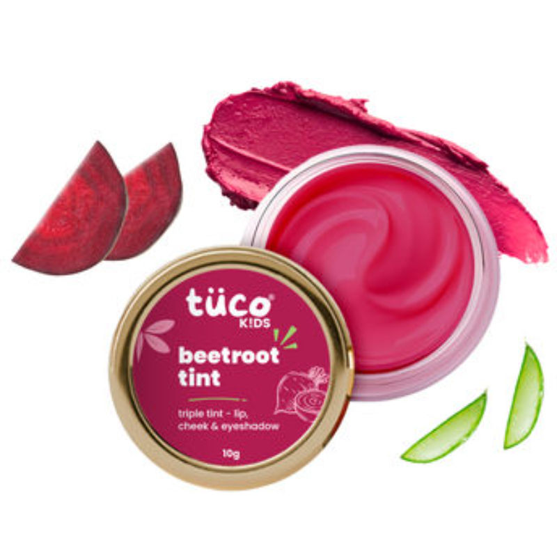 TuCo Kids Lip & Cheek Tint for Natural Glow with Beetroot & Shea Butter, 3-15 Years