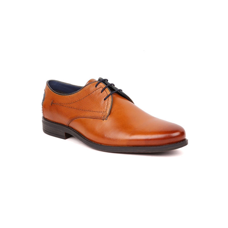 MASABIH Tan Leather Laceup Derby Shoes (EURO 41)