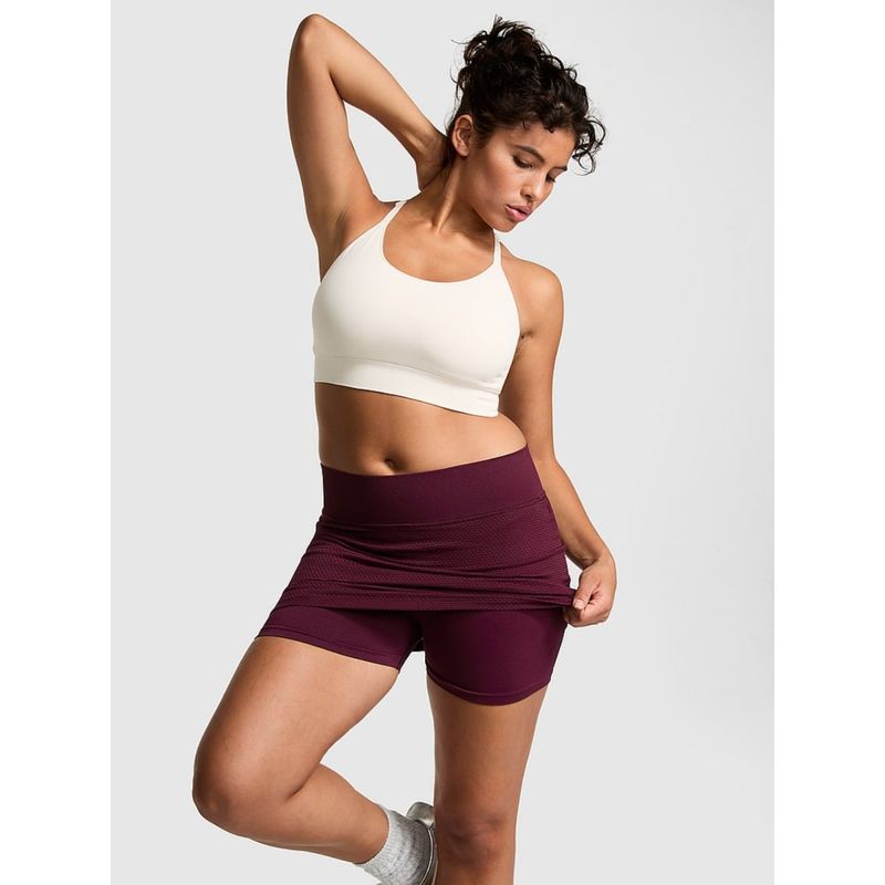 Victoria's Secret Seamless Drapey Skort Maroon (XS) (XS)