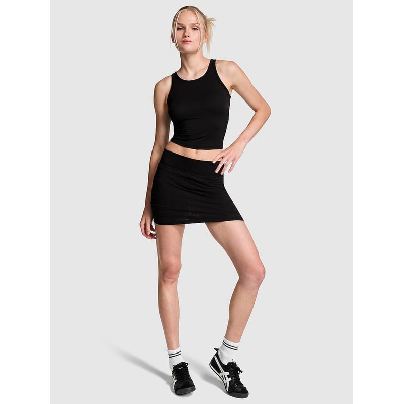 Victoria's Secret Seamless Drapey Skort Black (XS) (XS)