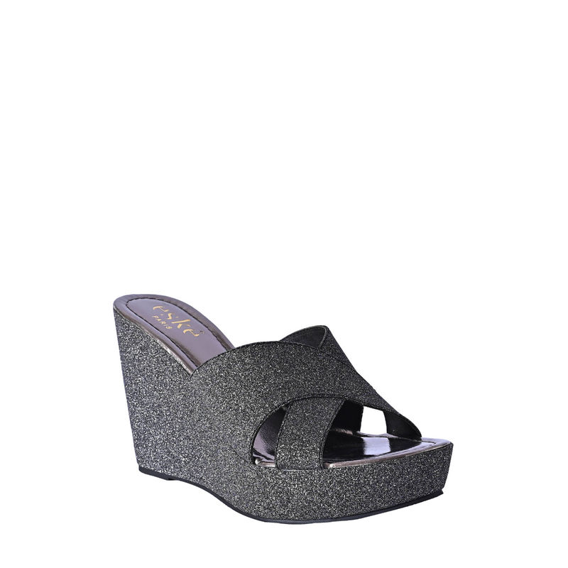Eske Black Zia Vegan Leather Wedges (EURO 36)