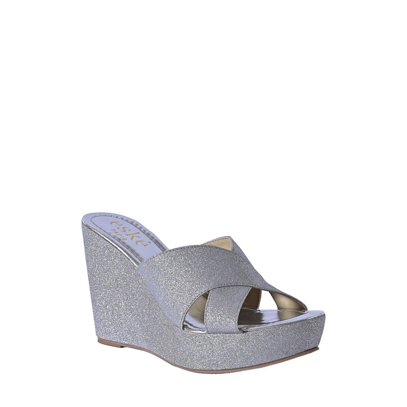 Eske Silver Zia Vegan Leather Wedges (EURO 36)