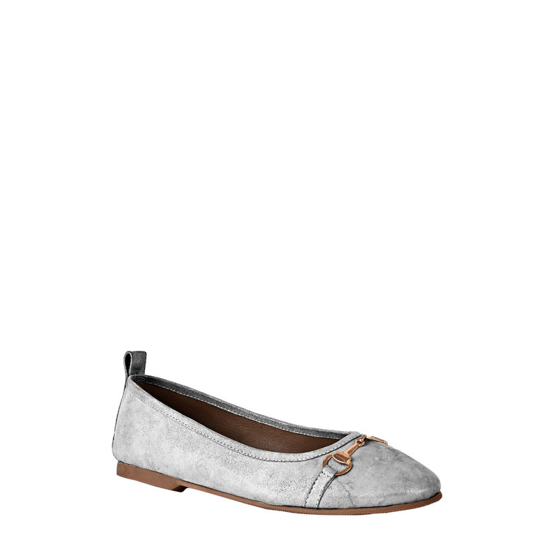 Eske Silver Mina Genuine Leather Ballerina (EURO 37)