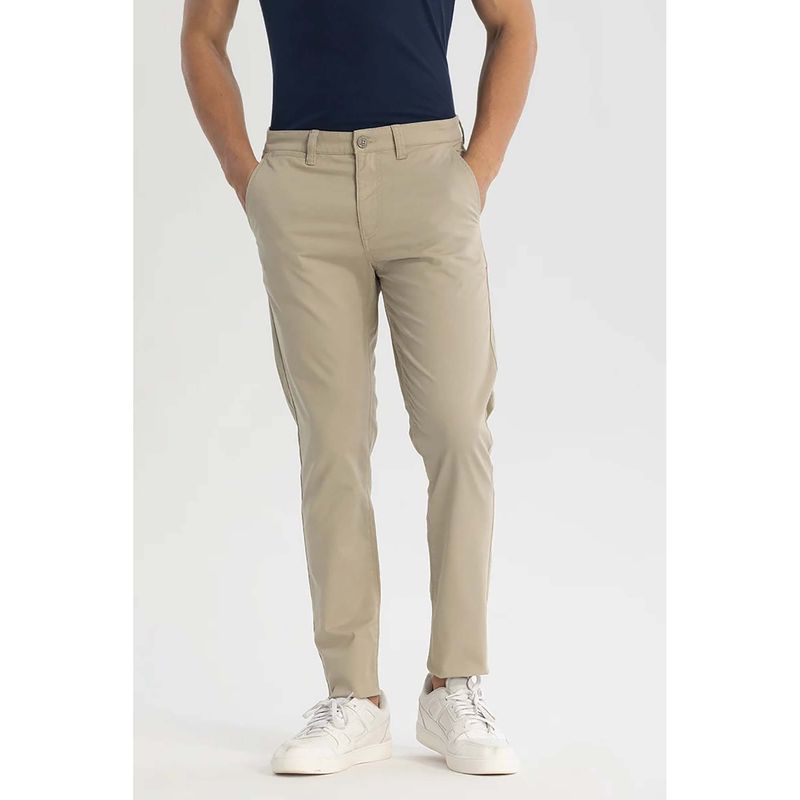 Snitch Beige Slim Fit Chinos (38)