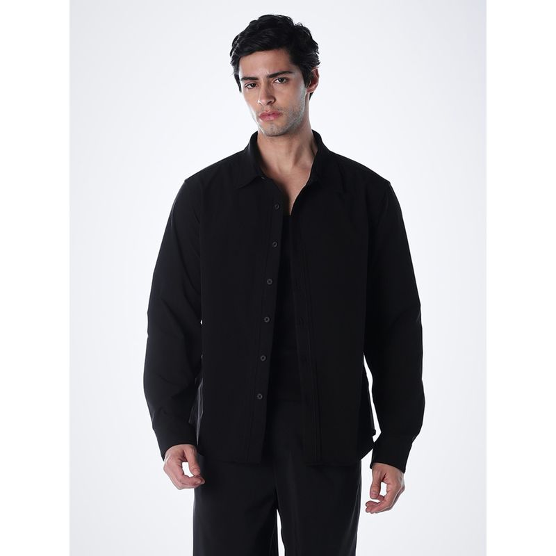 Jack & Jones Men Regular Fit Black Shirt (M)