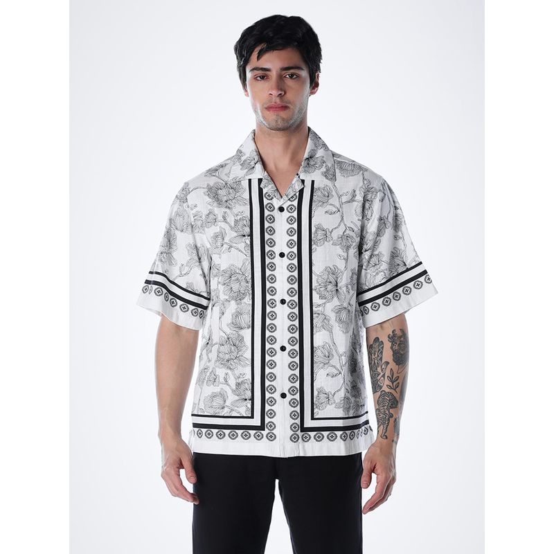 Jack & Jones Men Oversized Fit White Shirt (S)