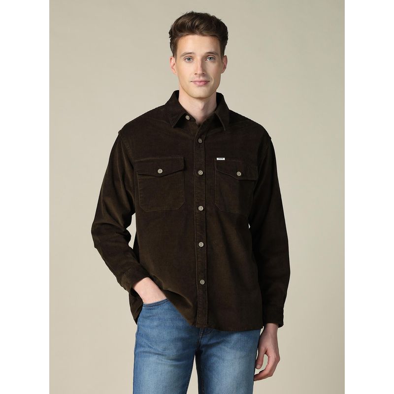 U.S. Polo Assn. Denim Co. Men's Corduroy Regular Fit Shacket - Brown (44)