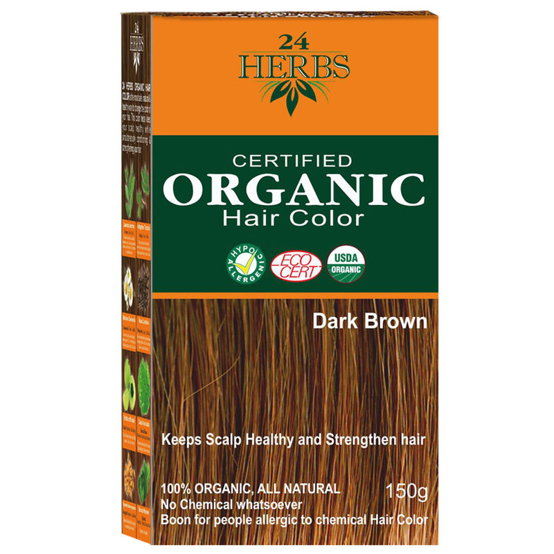 Indus Valley 24 Herbs Certified Organic Hair Color Dark Brown Buy