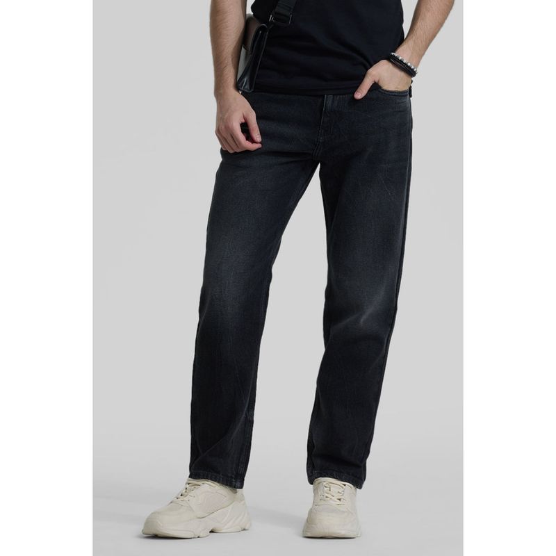Snitch Black Plain Casual Jeans (34)
