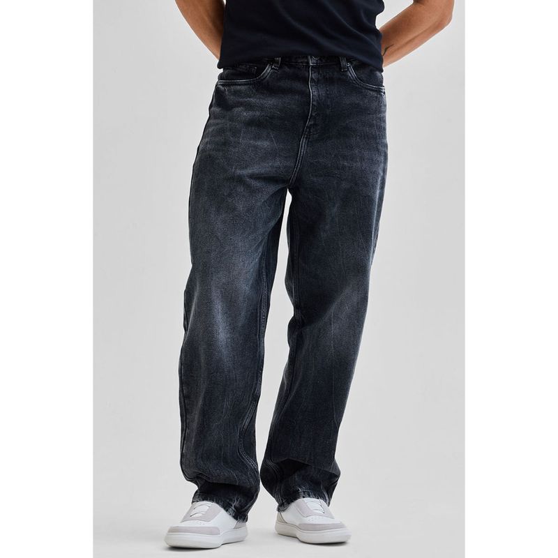 Snitch Grey Plain Casual Jeans (34)
