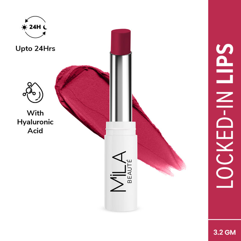 Mila Beauté 24 Hr Non-Transfer Matte Locked-In Lipstick - Floral Pink
